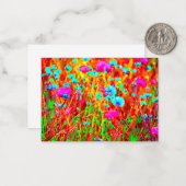 ワイルドメドーイン開花ポップ・アートのアート ノートカード (正面/裏面インサイチュ)