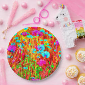 ワイルドメドーイン開花ポップ・アートのアート ペーパープレート (パーティー)