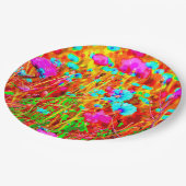 ワイルドメドーイン開花ポップ・アートのアート ペーパープレート (アングル)