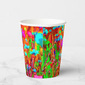 ワイルドメドーイン開花ポップ・アートのアート 紙コップ (右)
