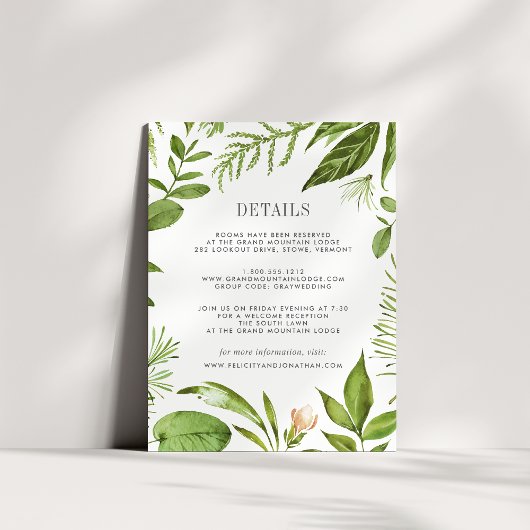 ワイルドメドーゲスト情報カード エンクロージャーカード