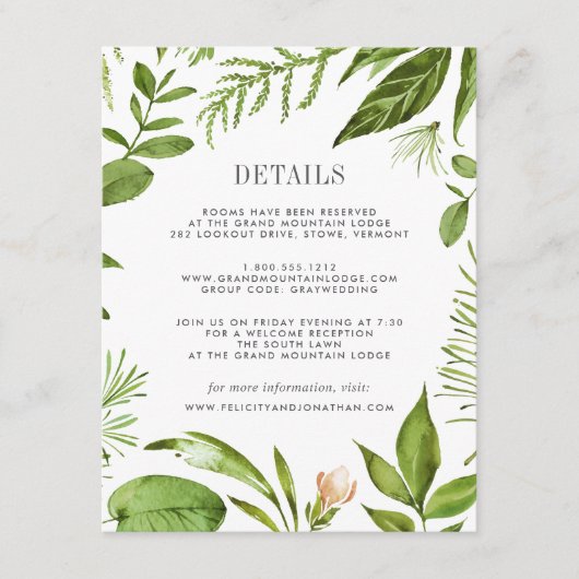 ワイルドメドーゲスト情報カード エンクロージャーカード (正面)