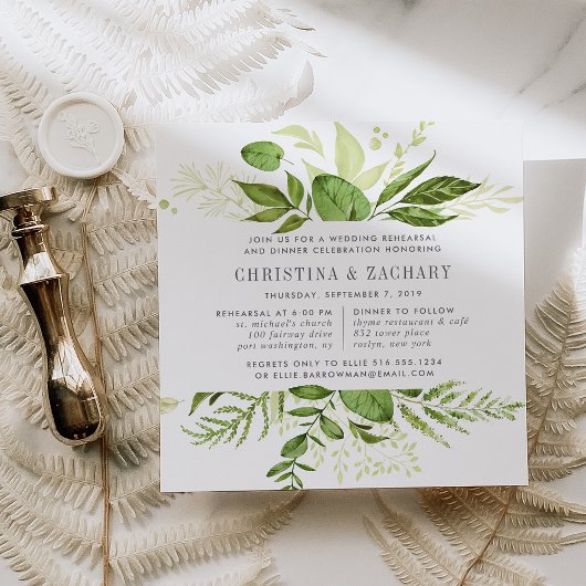 ワイルドメドーリハーサルディナー招待状 |正方形 招待状