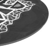 ワイルドメヒョウ白と黒 カッティングボード (角)