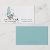 ワイルドモダンエレガントバードスケッチイベントプランナー 名刺 (正面/裏面)