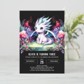 ワイルドモダンドラゴン誕生日 招待状 (スタンド正面)