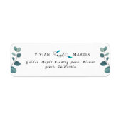 ワイルドモダンフォレストvibe書道差出人住所 ラベル (正面)