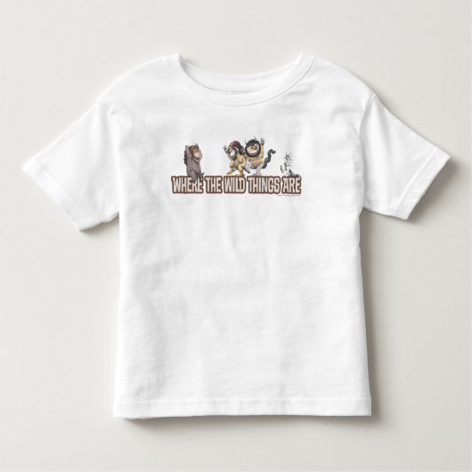 ワイルドモノがロゴにキャラクターされる場所 トドラーTシャツ (正面)