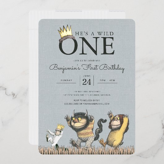 ワイルドモノが誕生する招待状 箔招待状 (封筒)