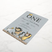 ワイルドモノが誕生する招待状 箔招待状 (回転した状態)