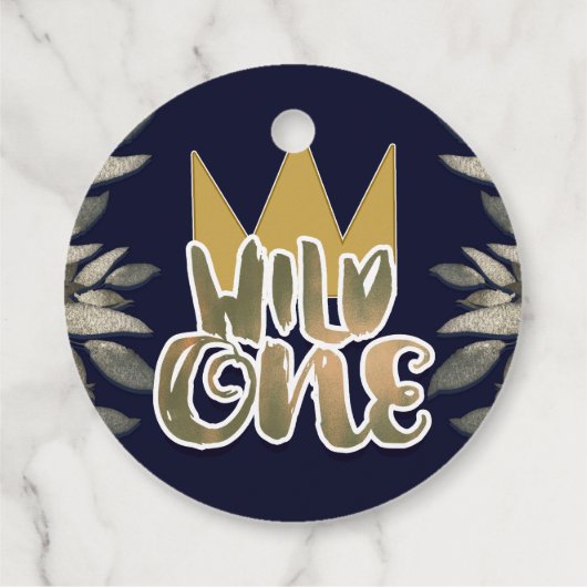 ワイルドモノの王様1歳の誕生日パーティー フェイバータグ (裏面)