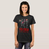 ワイルドモノ私のハート歌踊りスケルトン Tシャツ (正面フル)
