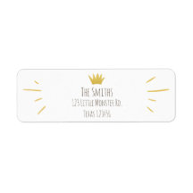 ワイルドモノ金ゴールドクラウン差出人住所ラベルボーイ