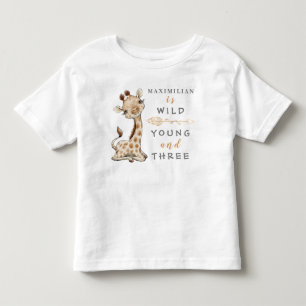 ワイルドヤングと3つの誕生日ジャングルベビーTシャツ トドラーTシャツ