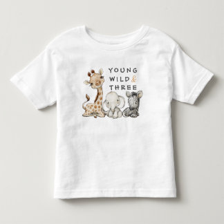 ワイルドヤングと3つの誕生日ジャングルベビーTシャツ トドラーTシャツ