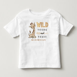 ワイルドヤングと3つの誕生日ジャングルベビーTシャツ トドラーTシャツ