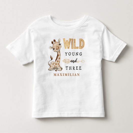ワイルドヤングと3つの誕生日ジャングルベビーTシャツ トドラーTシャツ (正面)
