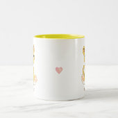 ワイルドヤングレパードアニマルカートゥーン ツートーンマグカップ (中央)