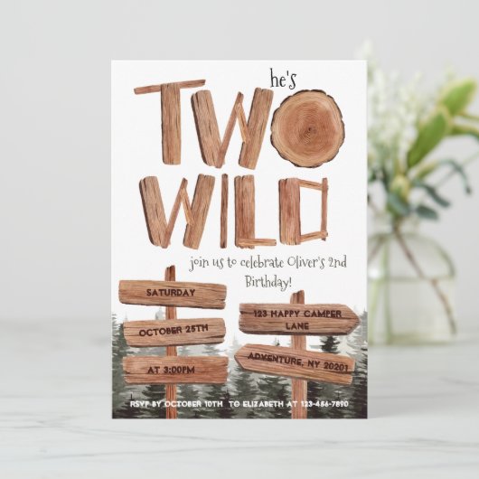 ワイルドユニークボーイ2歳の誕生日 招待状 (スタンド正面)