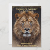 ワイルドライオンヘッドポートレート 招待状 (正面)