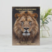 ワイルドライオンヘッドポートレート 招待状 (スタンド正面)
