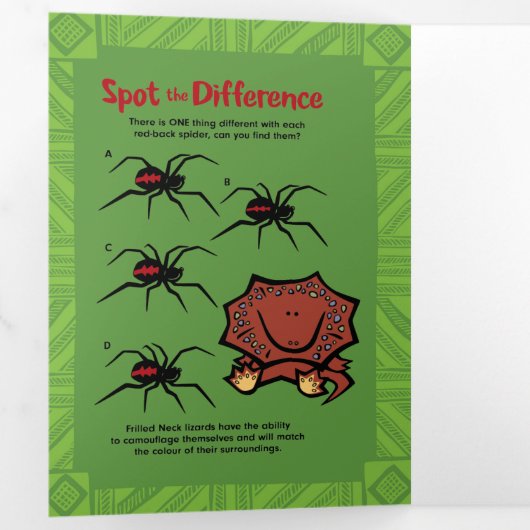 ワイルドライトザードパズルグリーティングカードトリフォールド 三つ折りクリスマスカード (内部最初)