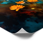 ワイルドライドライオンライオネスファンタジーロマンチックな芸術 ポスター (角)