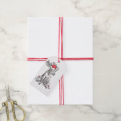 ワイルドライフお洒落クリスマスムース設計 ギフトタグ (より糸付き)