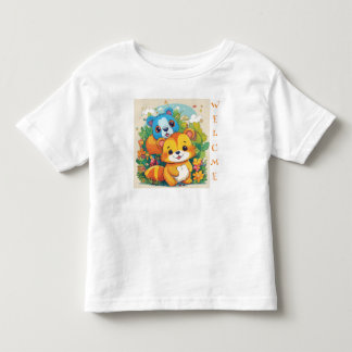 ワイルドライフお洒落ワンダーランドキッズTシャツデザイン トドラーTシャツ