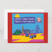 ワイルドライフの誕生会パーティー ポストカード (正面/裏面)