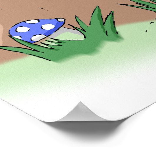 ワイルドライフをテーマにした乗算数二乗 ポスター (角)