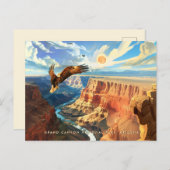ワイルドライフアットグランドキャニオン国立公園ヴィンテージアート ポストカード (正面/裏面)
