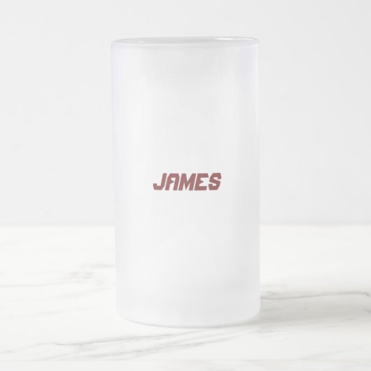 ワイルドライフアートギラフェス名前をカスタムする フロストグラスビールジョッキ (中央)