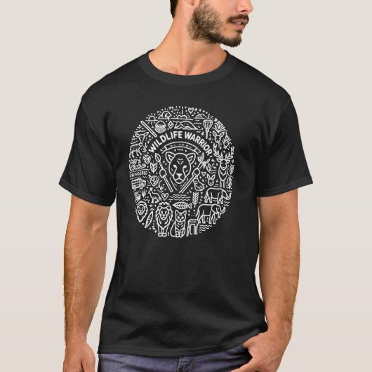ワイルドライフウォリアー – 自然の防御者 Tシャツ (正面)
