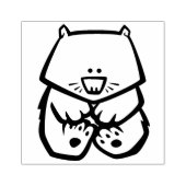 ワイルドライフウォンバットウッドアートスタンプ ラバースタンプ (インプリント)