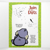 ワイルドライフウォンバットパズルグリーティングカードトリフォールド 三つ折りクリスマスカード (内部中)