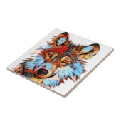 ワイルドライフウルフアート タイル (側面)