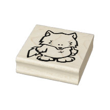 ワイルドライフウルフウッドアートスタンプ