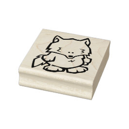 ワイルドライフウルフウッドアートスタンプ ラバースタンプ