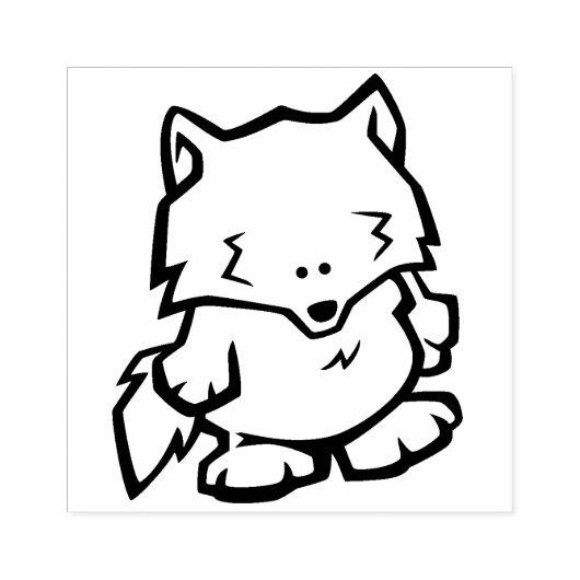 ワイルドライフウルフウッドアートスタンプ ラバースタンプ (インプリント)