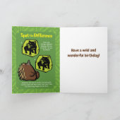 ワイルドライフエクヒドナパズルグリーティングカード カード (内部)