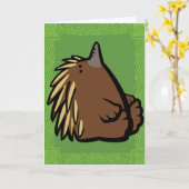 ワイルドライフエクヒドナパズルグリーティングカード カード (黄色い花)