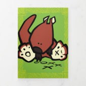 ワイルドライフカナロパズルグリーティングカードトリフォールド 三つ折りクリスマスカード (カバー)