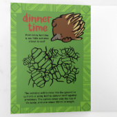 ワイルドライフカナロパズルグリーティングカードトリフォールド 三つ折りクリスマスカード (内部最初)