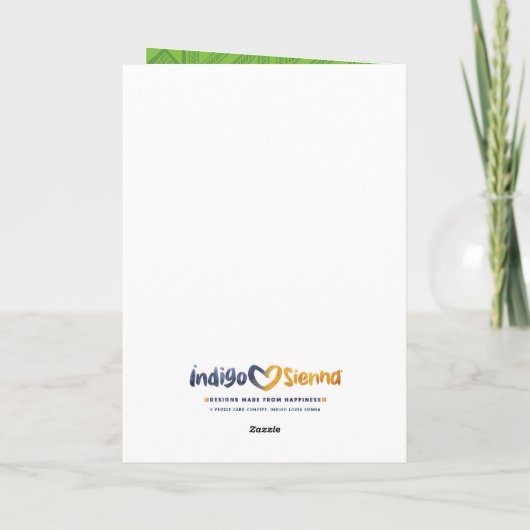 ワイルドライフカンガルーパズルグリーティングカード カード (裏面)