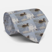 ワイルドライフガチョウが湖、自然、鳥で泳ぐ ネクタイ (ロール)