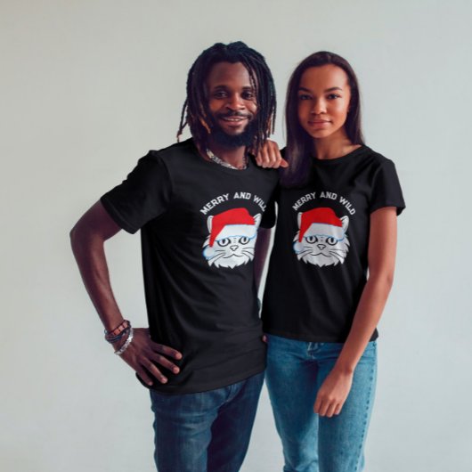 ワイルドライフキャットサンタクロース Tシャツ