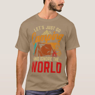 ワイルドライフキャンプ自然屋外キャンパーアドベンチャーキャンプ Tシャツ