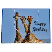 ワイルドライフキラフエルドフォト誕生日 ラージペーパーバッグ (正面)