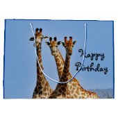 ワイルドライフキラフエルドフォト誕生日 ラージペーパーバッグ (裏面)